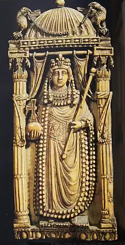 Empress Ariane, Byzantine ivory, 6th century