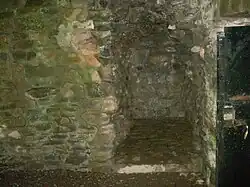 Interior of castle showing thickness of walls