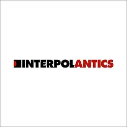 A black square with half a red circle against a white background with "INTERPOL" in black and "ANTICS" in red