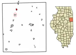 Location of Clifton in Iroquois County, Illinois