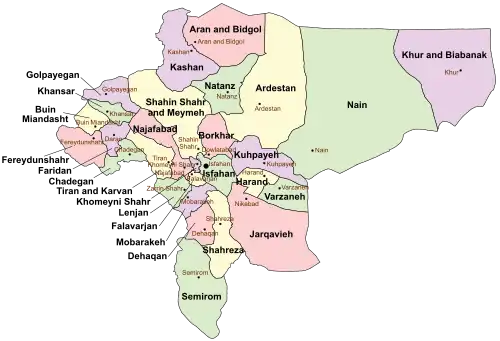 Counties of Isfahan Province