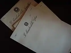 Emblem on government letterhead