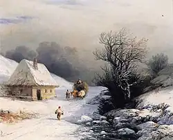 Ivan Aivazovsky: Little Russian Ox Cart