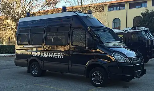Carabinieri Iveco Daily, used for emergency intervention and transport of organs