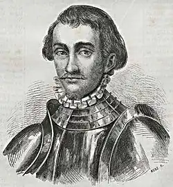 A young man with a mustache