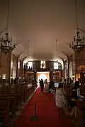 View of the church nave from the main altar