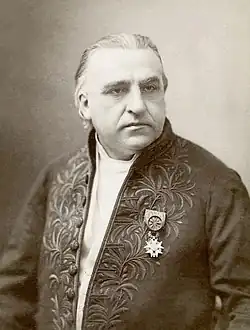 A black and white portrait photograph of Jean-Martin Charcot
