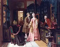 Jean Carolus, Choosing the Ring, oil on canvas, 83 x 106.5 cm