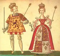 James I, King of Scotland 1406–1437, and his wife Joan Beaufort