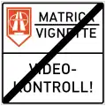 A road sign indicating that a motorway sections is not subject to electronic vignette. ≤ 3.5t (placed under the road sign for motorway or expressway)