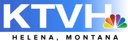 The letters K T V H in white against a light blue rectangular background. The NBC peacock is set in the lower right corner. The words "Helena, Montana" appear below, widely tracked.