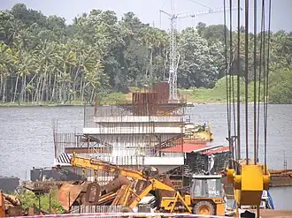 900m long Kandachira bridge under construction