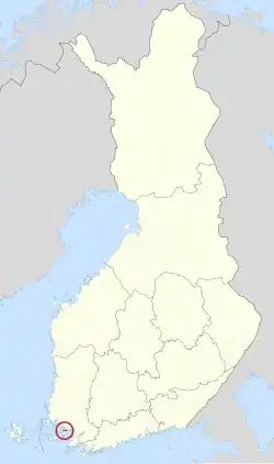 Location of Kakskerta in Finland
