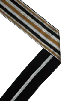 A reversible kaku obi, about 6 centimetres (2.4 in) wide