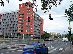 Novodvorská street in Kamýk