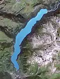 Lake Kanas satellite Landsat 7, 2015