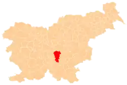 The location of the Municipality of Ivančna Gorica