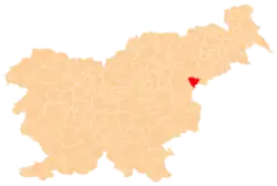 The location of the Municipality of Rogaška Slatina
