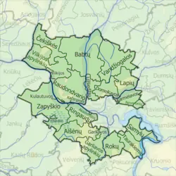 Map of Kaunas district municipality