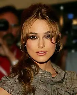 Photo of Keira Knightley at the 2005 Toronto International Film Festival.