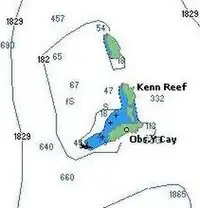 Map of Kenn Reef.