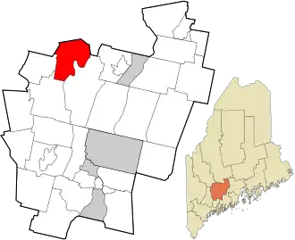 Location in Kennebec County and the state of Maine.