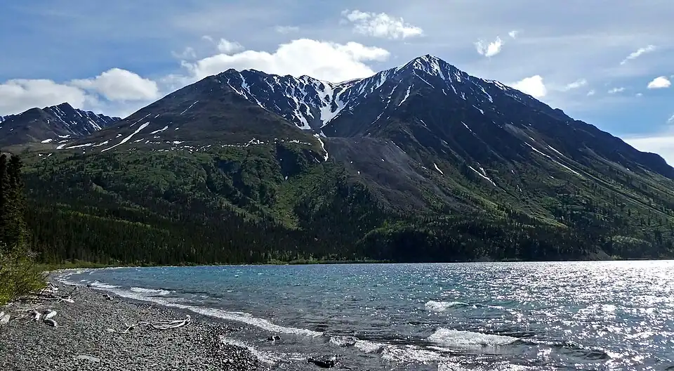 Kings Throne Peak on south shore of Kathleen Lake