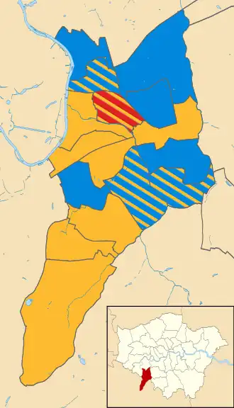 Kingston upon Thames 2006 results map
