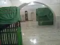 Inside the mosque, with the three tombs