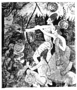 Death of Maricha (മാരീചന്റെ മരണം), date unknown. Watercolour.[4]