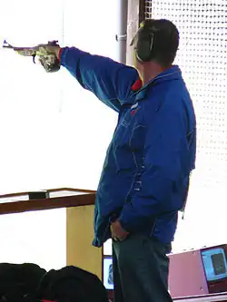 Boris Kokorev from Russia during the ISSF 50 meter pistol 2007 World Cup in Munich