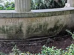 First part of message on columns