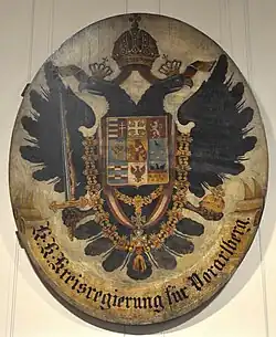 Coat of arms of Transylvania in an Austrian coat of arms (1850)