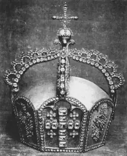 German State Crown, wooden model, 1872