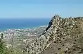Kyrenia and the Mediterranean Sea from Saint Hilarion Castle