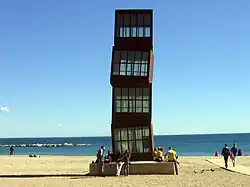 L'estel ferit (1992), by Rebecca Horn, Passeig Marítim de la Barceloneta