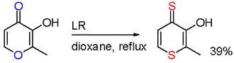 Maltol reaction with LR