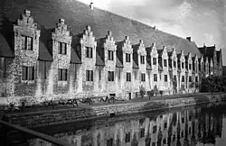La Grande Boucherie, the medieval butchers' hall at Groentenmarkt in Gent, Belgium, 1934