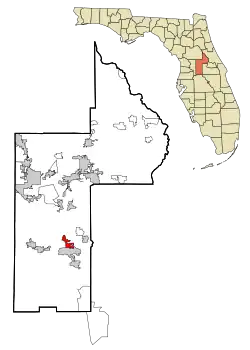 Location in Lake County and the state of Florida