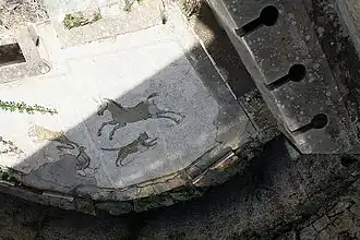 View of a latrine – this is not in Chester-le-Street, doing an image search shows it is in Piazza Armerina in Sicily