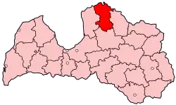 Location of Valmiera