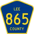 State Road 865 and County Road 865 marker