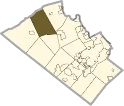 Location of Heidelberg Township in Lehigh County, Pennsylvania