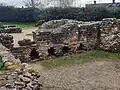 The hypocaust in the tepidarium at the 3rd Bath House, where the pilae stacks would have been