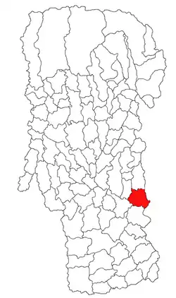 Location in Argeș County