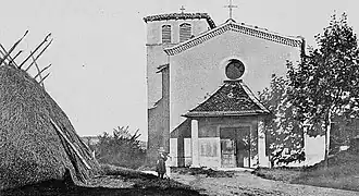 The church in Les Haies, at the beginning of the 20th century