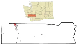 Location of Fords Prairie, Washington