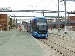 Tram stage in center of solarCity Linz, 2005