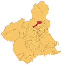 Location in Murcia