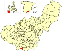 Location of Salobreña